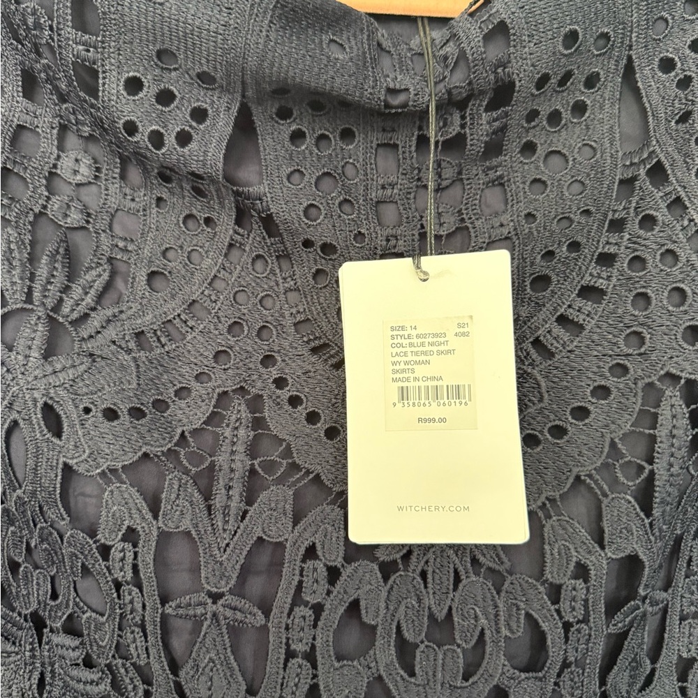 Witchery Knight Blue Lace Mini Skirt - Picture 4 of 4